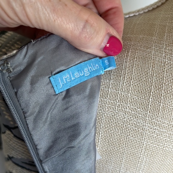 J. McLaughlin Francine indigo leaflet dress - Picture 5 of 7